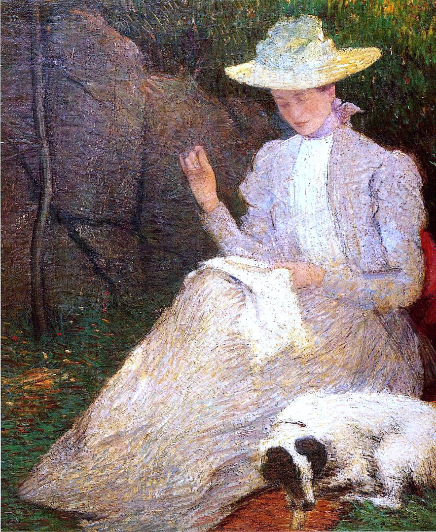 Julian Alden Weir Summer (also known as Friends) - Canvas Print