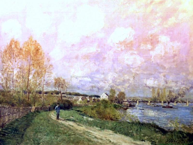 Alfred Sisley Summer at Bougival - Canvas Print