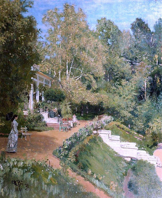 Ilia Efimovich Repin Summer Day in Abramtsevo - Canvas Print