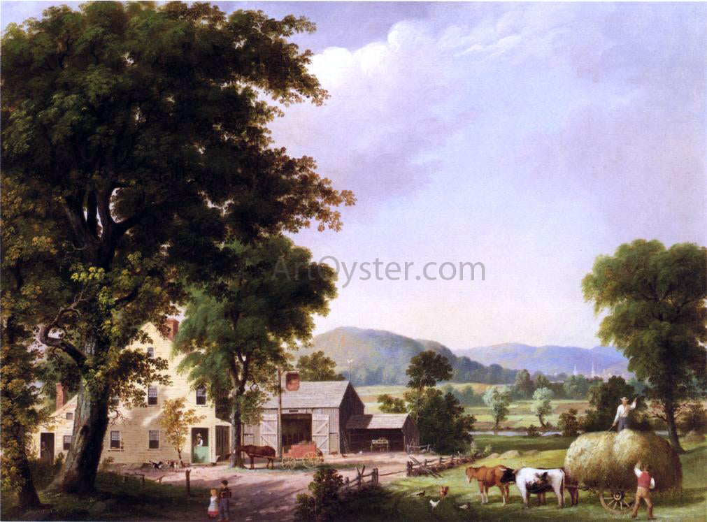 George Henry Durrie Summer, Haying at Jones Inn - Canvas Print