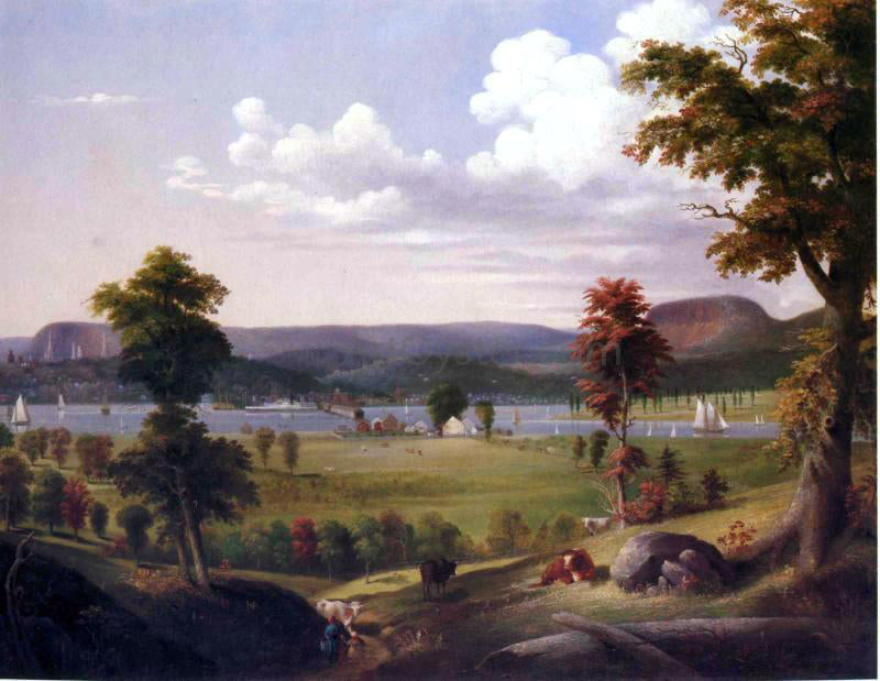 George Henry Durrie Summer Landscape Near New Haven, View from East Haven - Canvas Print