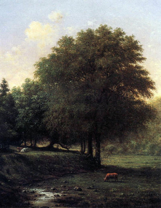 Martin Johnson Heade Summer Landscape With Cattle - Canvas Print