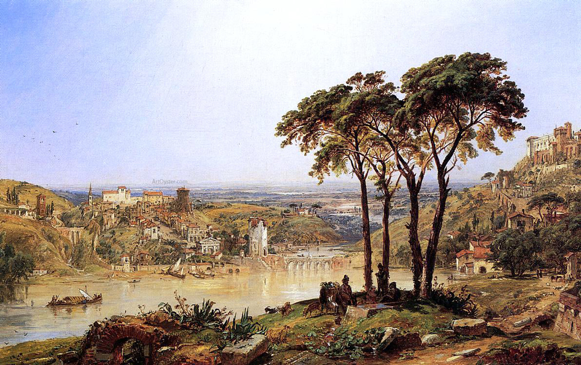 Jasper Francis Cropsey Summer, Noonday on the Arno - Canvas Print