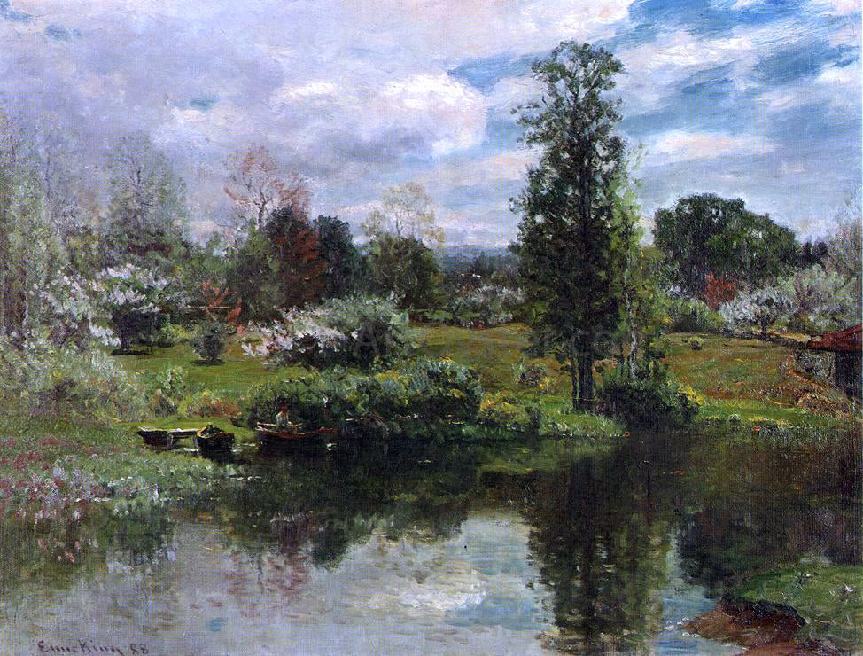 John Joseph Enneking Summer on the Lake - Canvas Print