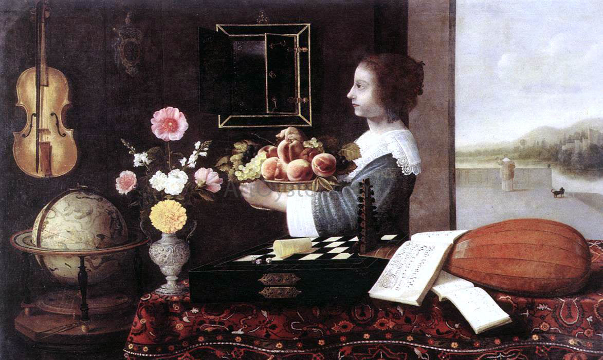 Sebastien Stoskopff Summer or the Five Senses - Canvas Print