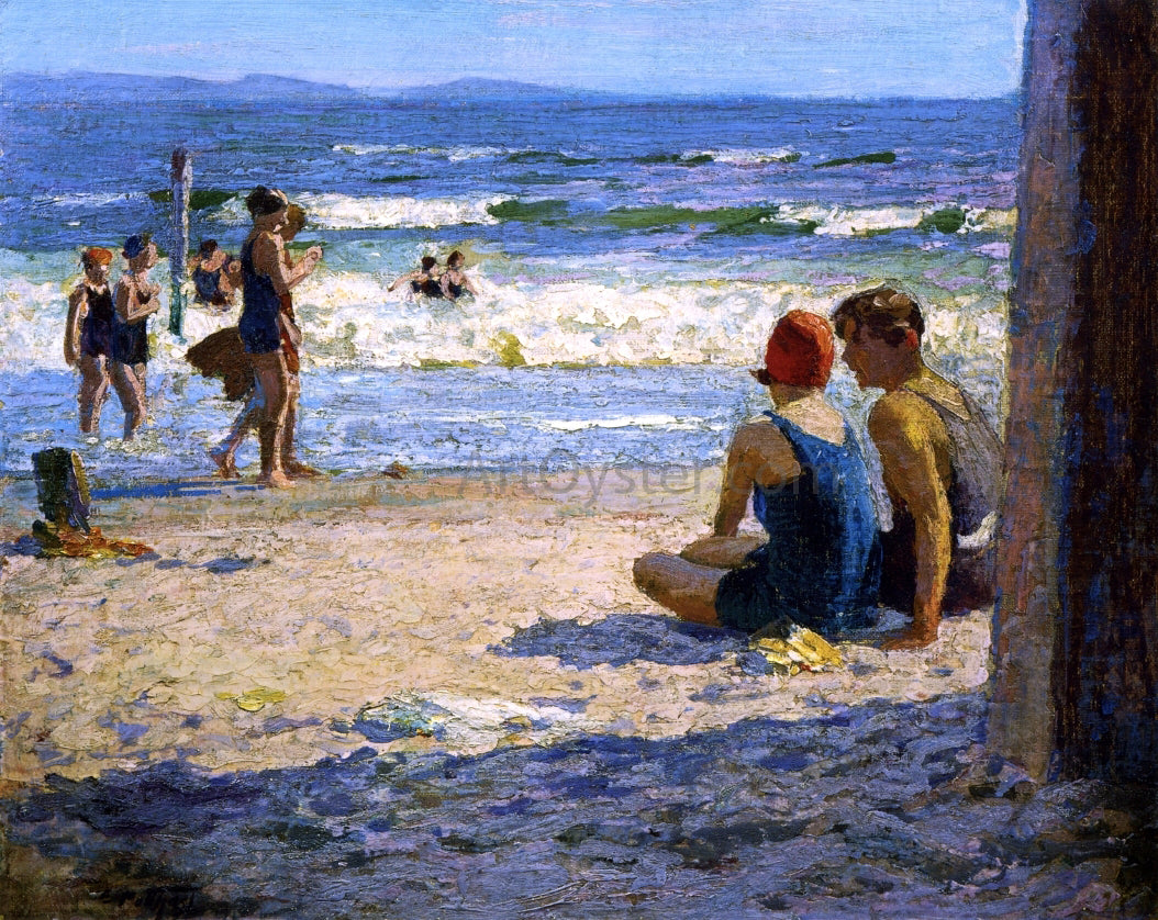 Edward Potthast Sun and Shade - Canvas Print