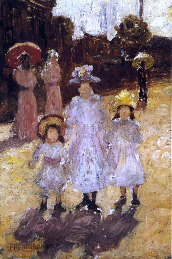 Maurice Prendergast Sunday Morning, Paris - Canvas Print