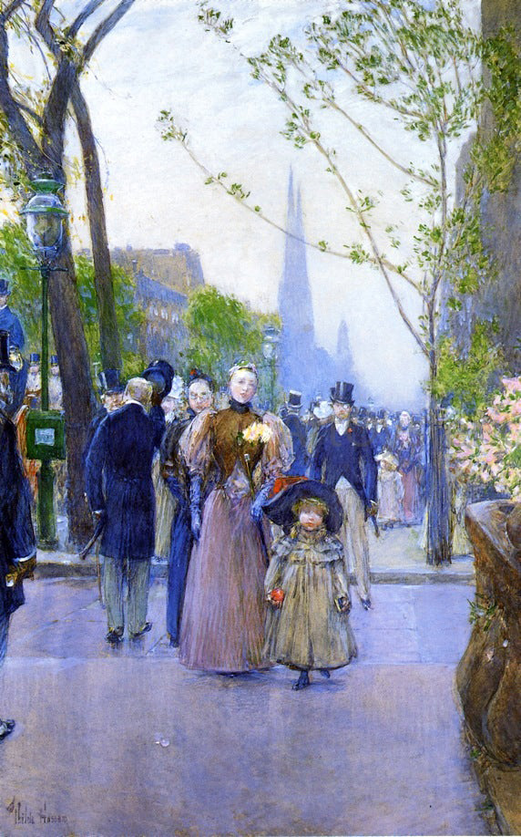 Frederick Childe Hassam Sunday on Fifth Avenue (also known as Fifth Avenue, Church Parade) - Canvas Print