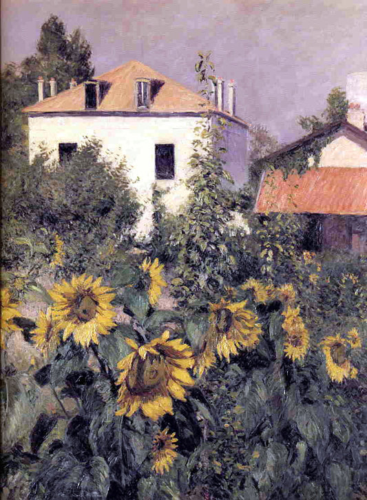 Gustave Caillebotte Sunflowers, Garden at Petit Gennevilliers - Canvas Print
