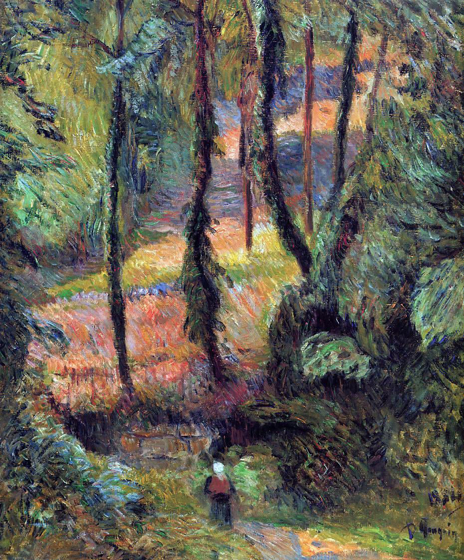 Paul Gauguin Sunken Path, Wooded Rose - Canvas Print