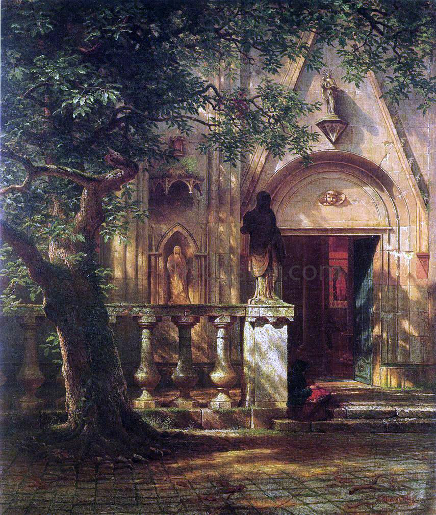 Albert Bierstadt Sunlight and Shadow - Canvas Print