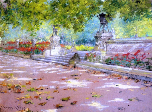 William Merritt Chase Sunlight and Shadow in Prospect Park (also known as Sunlight and Shadow) - Canvas Print