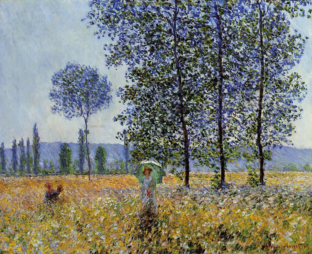 Claude Oscar Monet Sunlight Effect Under the Poplars - Canvas Print