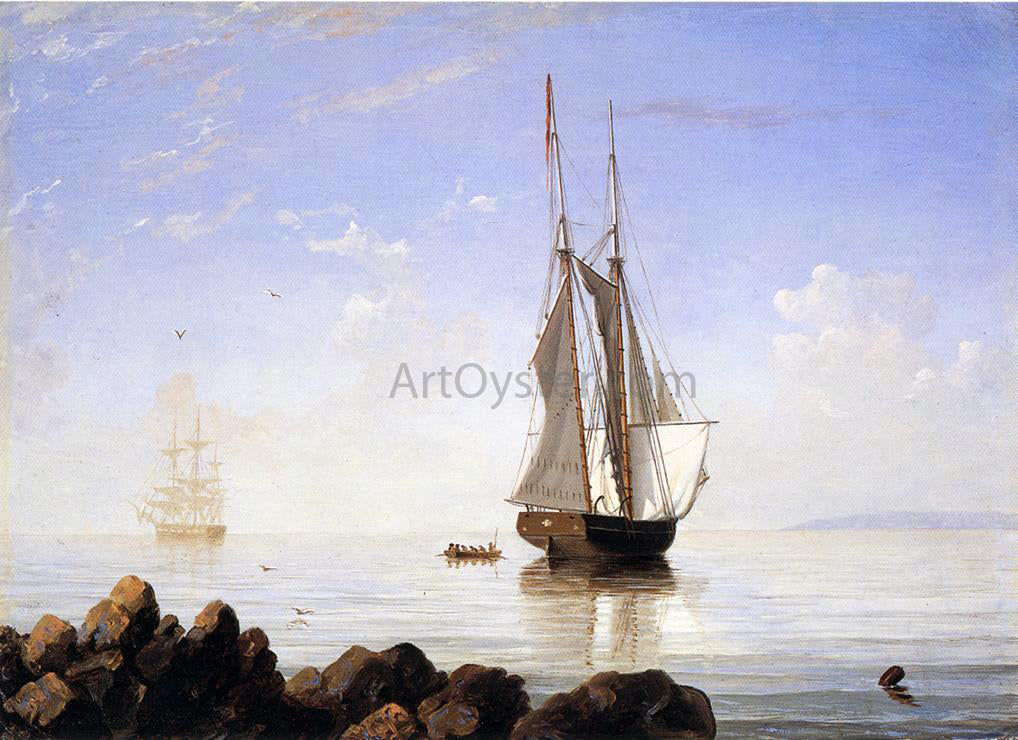 Fitz Hugh Lane Sunny Morning, Gloucester Harbor - Canvas Print