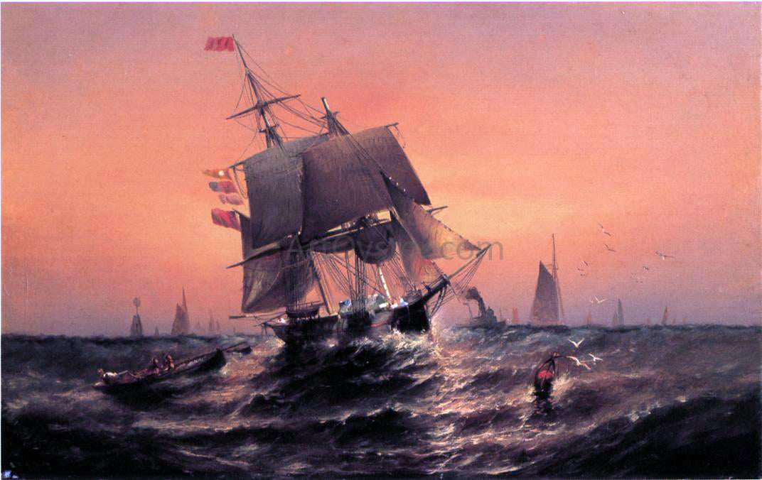 Elisha J. Taylor Baker Sunrise, from Shore to Ship - Canvas Print