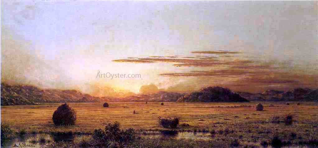 Martin Johnson Heade Sunrise, Hoboken Meadows - Canvas Print