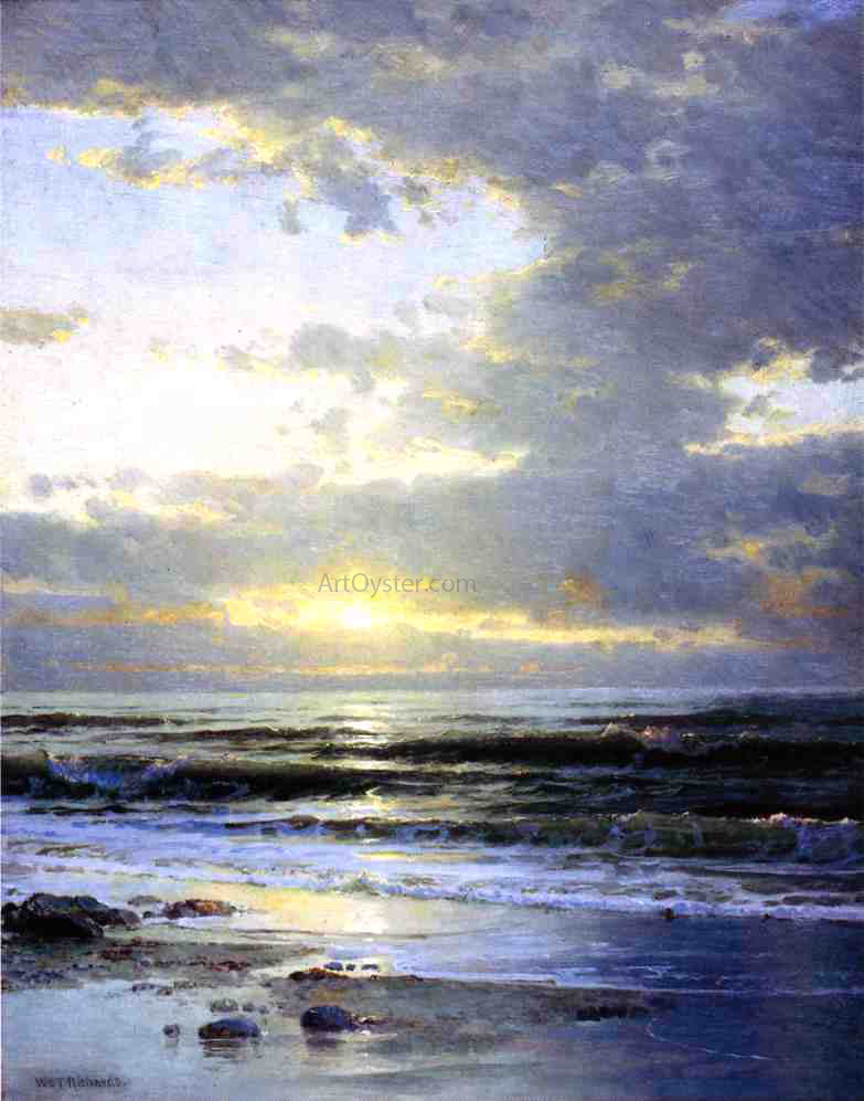 William Trost Richards Sunrise on the Beach - Canvas Print