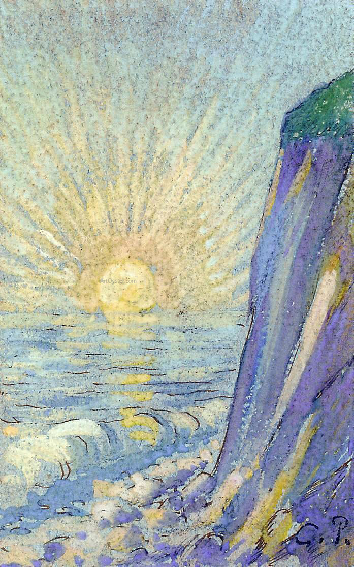 Camille Pissarro Sunrise on the Sea - Canvas Print