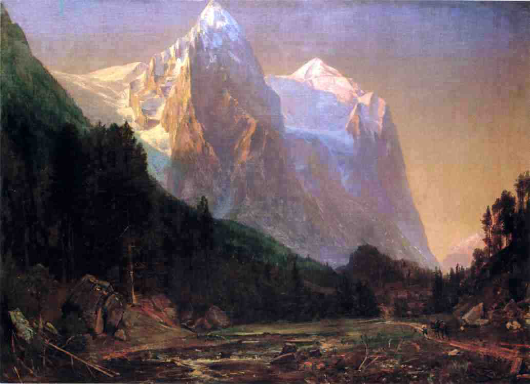 Thomas Worthington Whittredge Sunrise on the Wetterhorn - Canvas Print