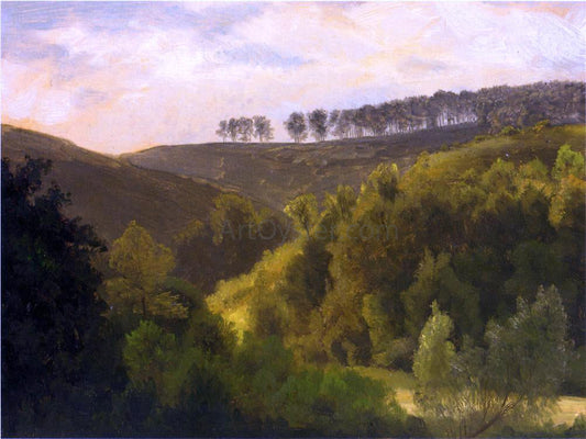 Albert Bierstadt Sunrise over Forest and Grove - Canvas Print