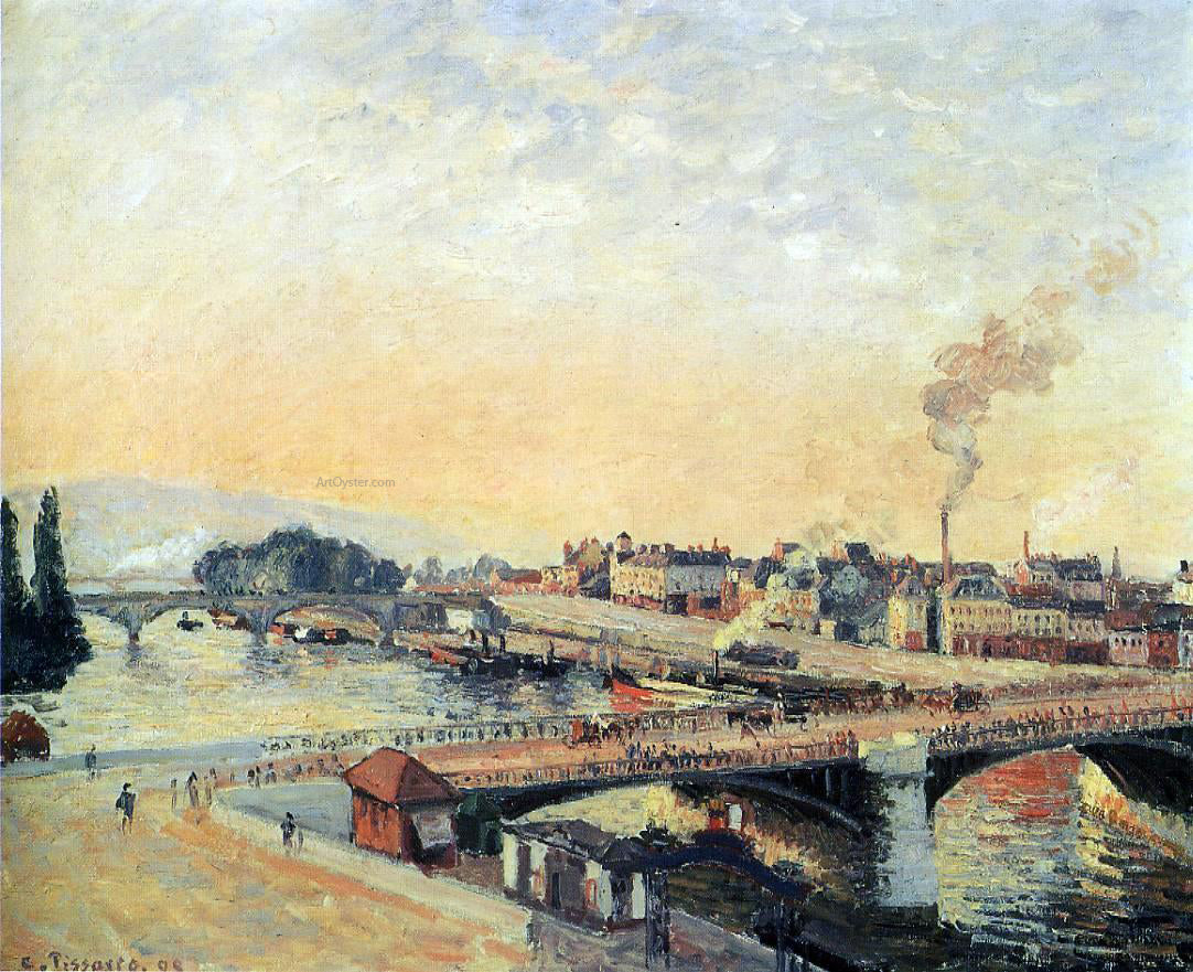 Camille Pissarro Sunrise, Rouen - Canvas Print