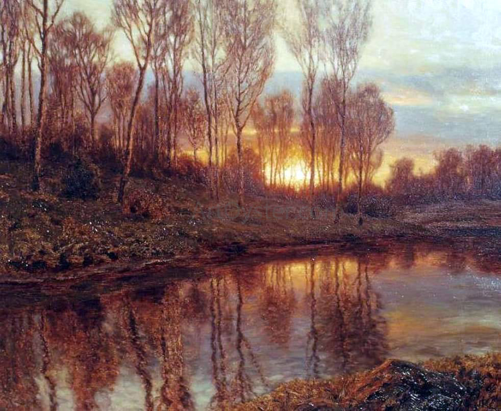 Ivan Fedorovich Choultse Sunset and River - Canvas Print