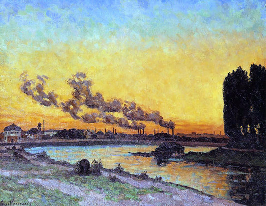 Armand Guillaumin Sunset at Ivry - Canvas Print