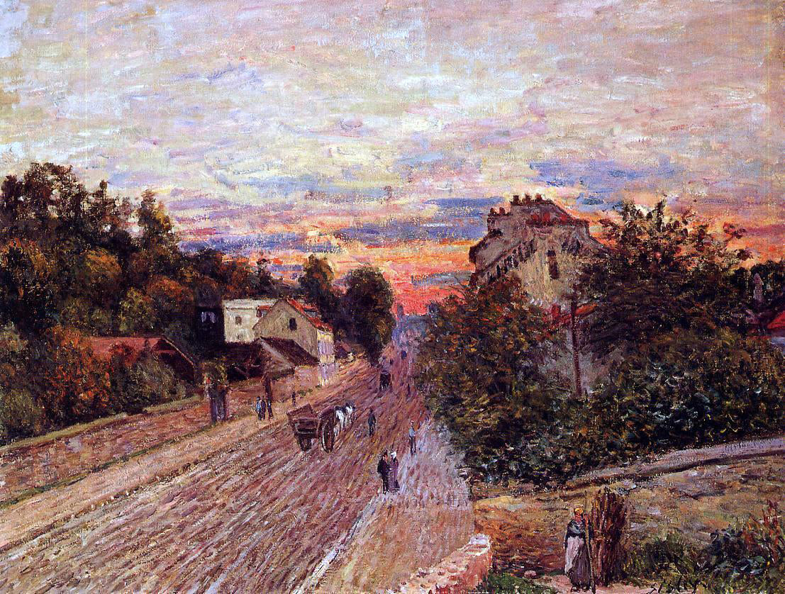 Alfred Sisley Sunset at Port-Marly - Canvas Print