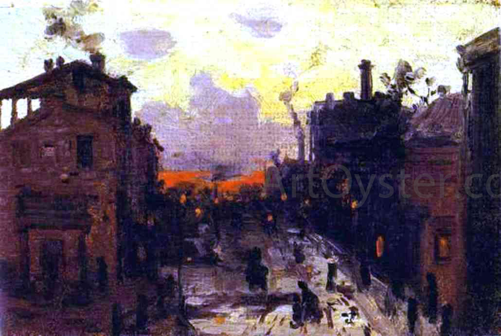 Constantin Alexeevich Korovin Sunset at the Outskirt of the Town - Canvas Print