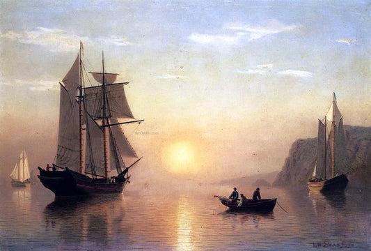 William Bradford Sunset Calm in the Bay of Fundy - Canvas Print