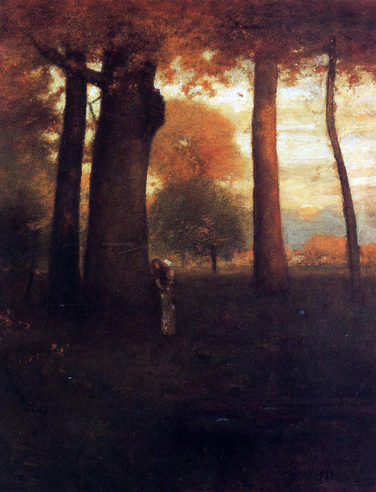 George Inness Sunset, Golden Glow - Canvas Print