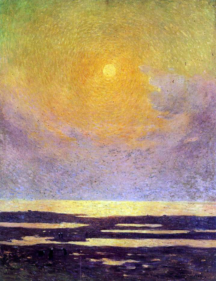 Ferdinand Du Puigaudeau Sunset on the Coast - Canvas Print