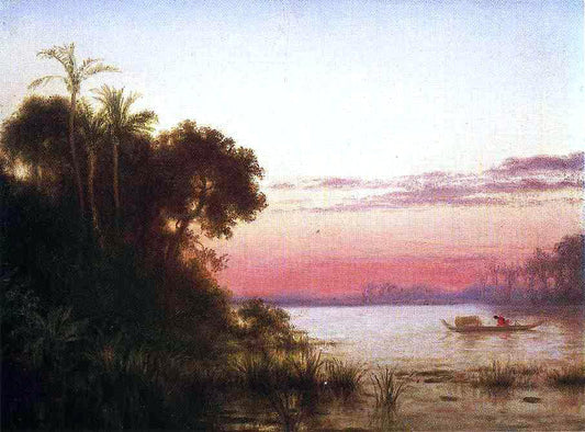 Louis Remy Mignot Sunset on the Guayaquil - Canvas Print