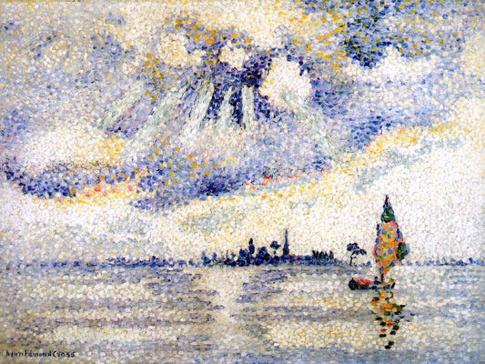 Henri Edmond Cross Sunset on the Lagoon, Venice - Canvas Print