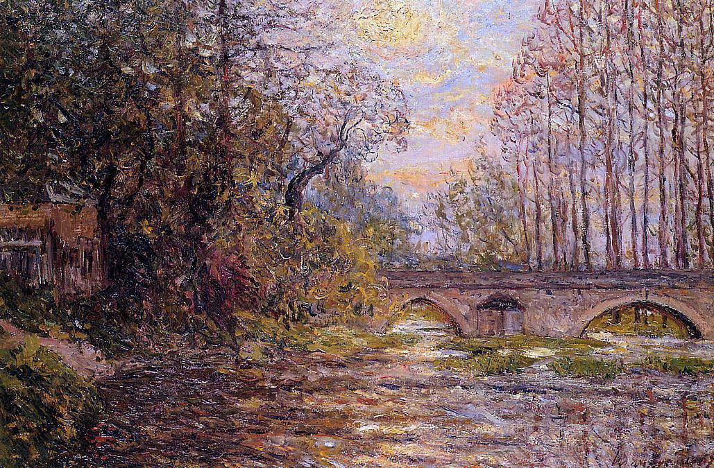 Maxime Maufra Sunset on the Loir, Lavardin (also known as Loir-et-Cher) - Canvas Print