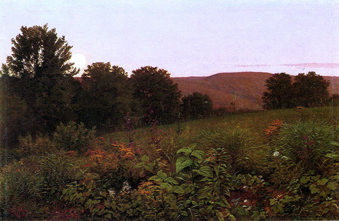 William Trost Richards Sunset on the Meadow - Canvas Print