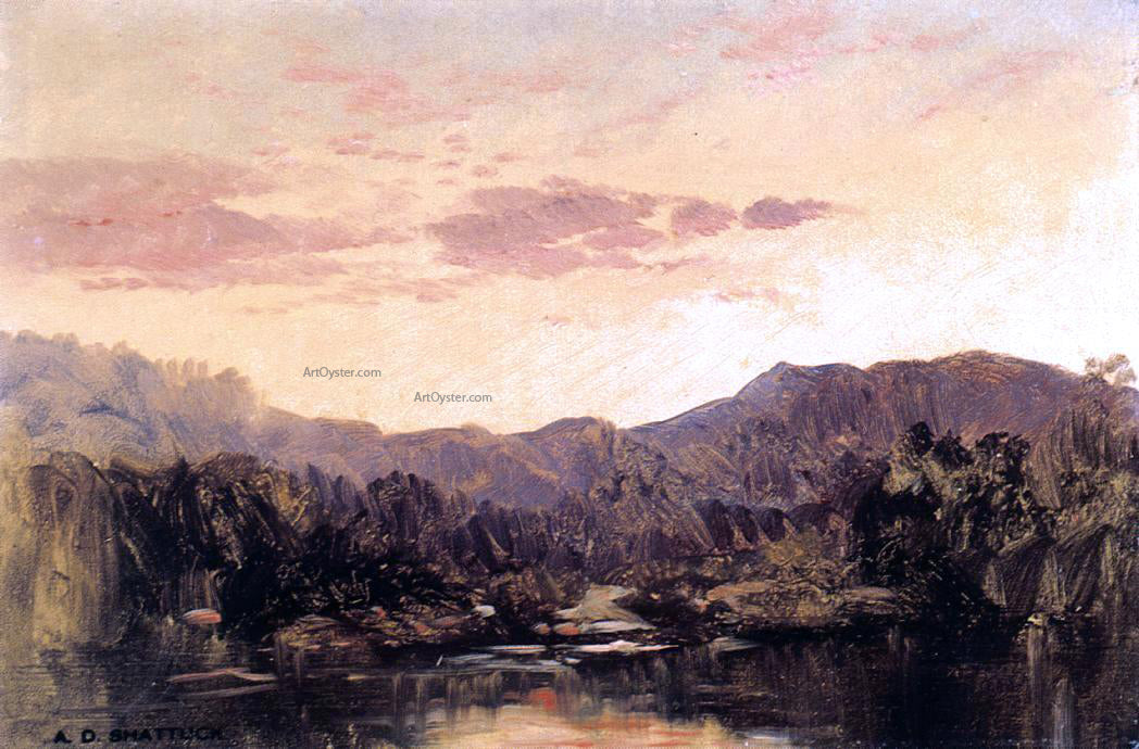 Aaron Draper Shattuck Sunset over Lake George - Canvas Print