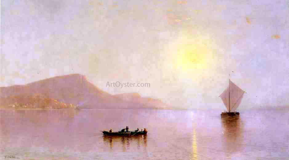 Alfred Thompson Bricher Sunset over the Palisades on the Hudson - Canvas Print