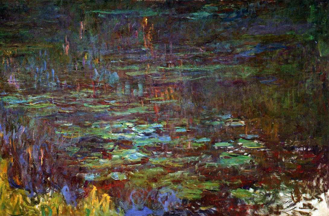 Claude Oscar Monet Sunset (right half) - Canvas Print