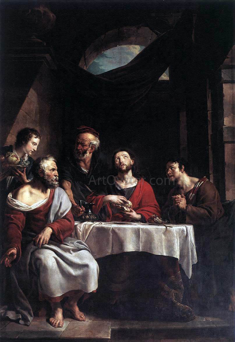 Willem Herreyns Supper at Emmaus - Canvas Print