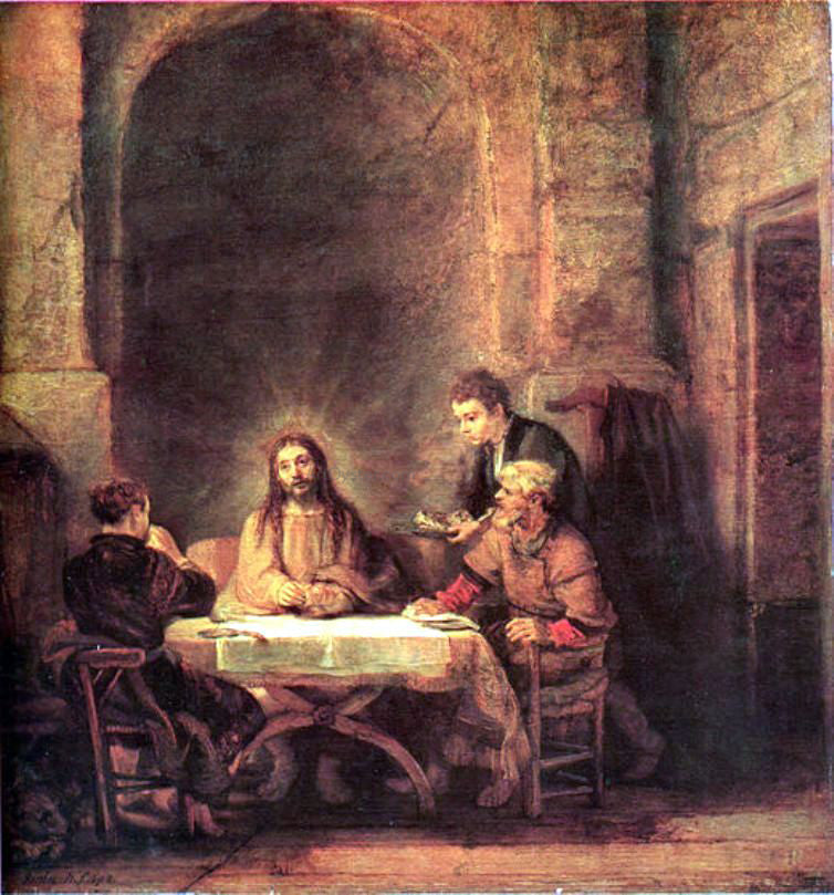 Rembrandt Van Rijn A Supper at Emmaus - Canvas Print