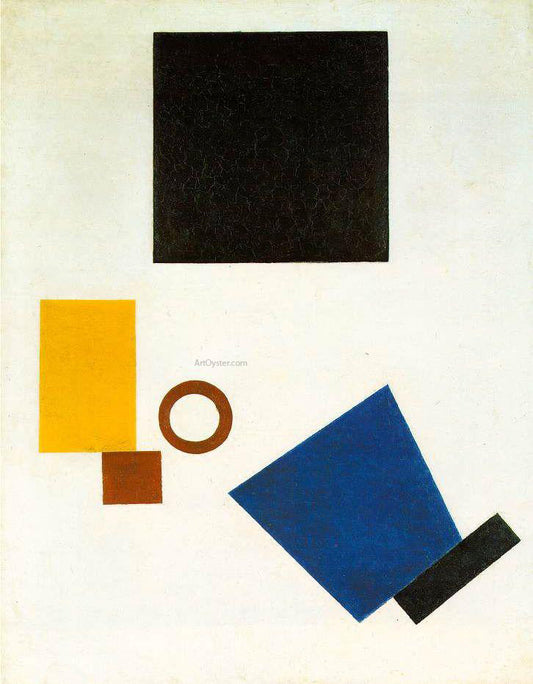 Kazimir Malevich Suprematism Self Portrait in Two Dimensions - Canvas Print