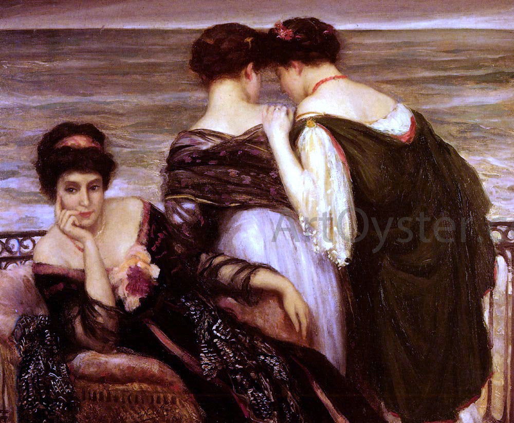Henry Caro-Delvaille Sur La Terrasse, Biarritz - Canvas Print