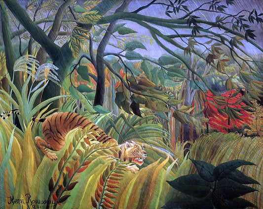 Henri Rousseau Surprise! - Canvas Print