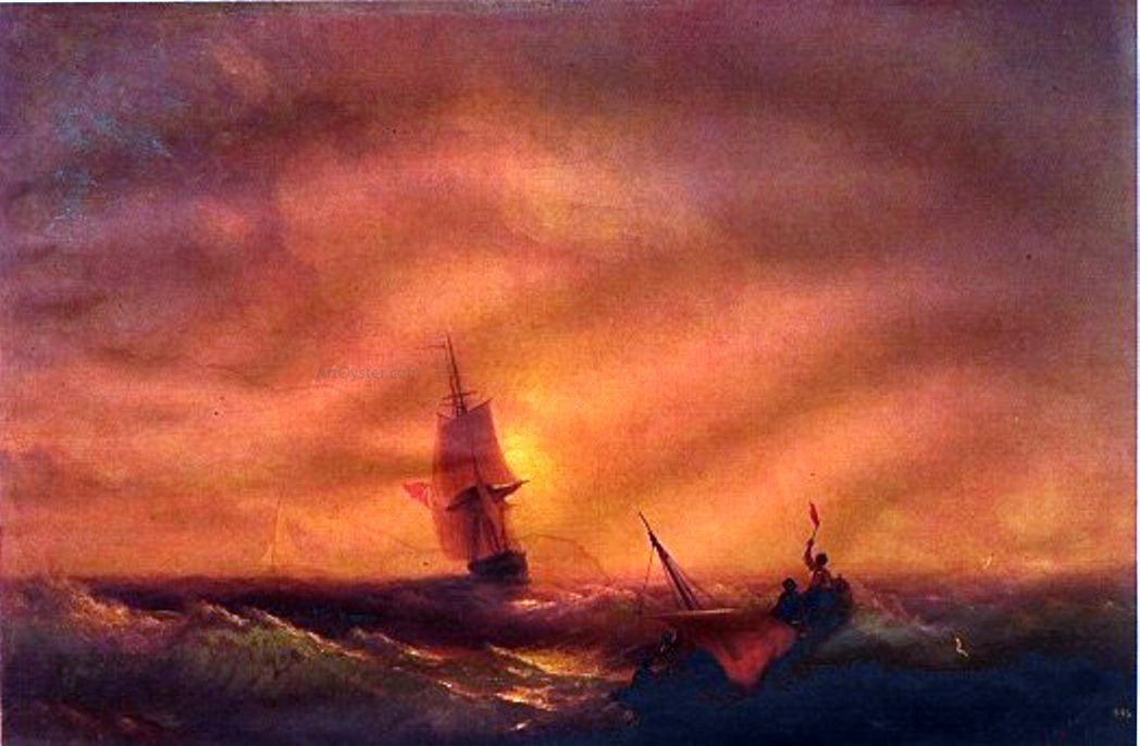Ivan Constantinovich Aivazovsky Survivors - Canvas Print
