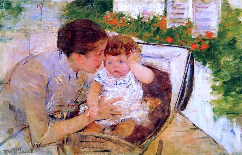 Mary Cassatt Susan Comforting the Baby (no.2) - Canvas Print