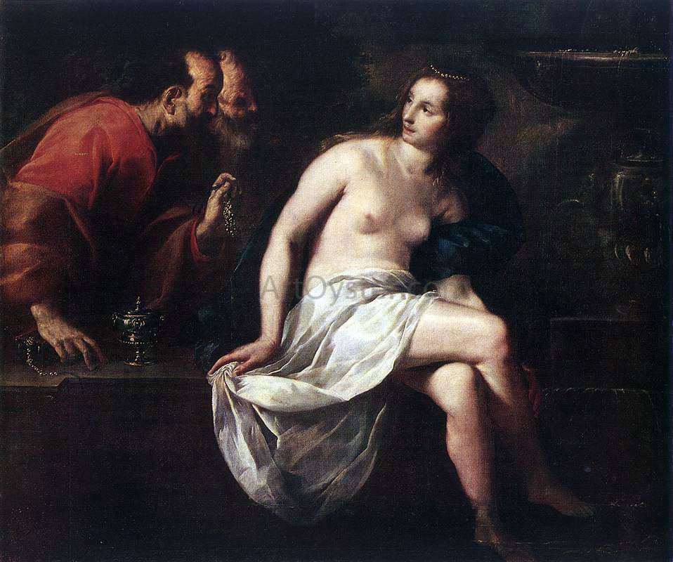 Guido Cagnacci Susanna and the Elders - Canvas Print
