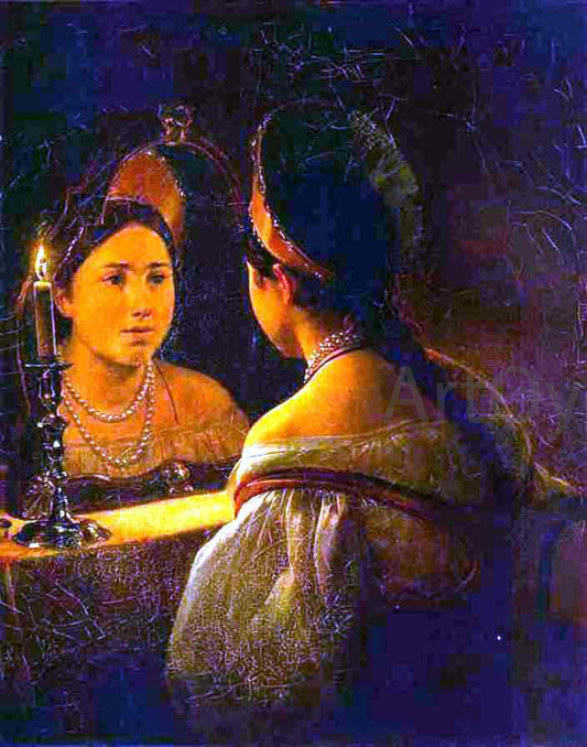 Karl Pavlovich Brulloff Svetlana Guessing on Her Future - Canvas Print