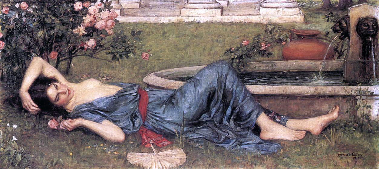 John William Waterhouse Sweet Summer - Canvas Print