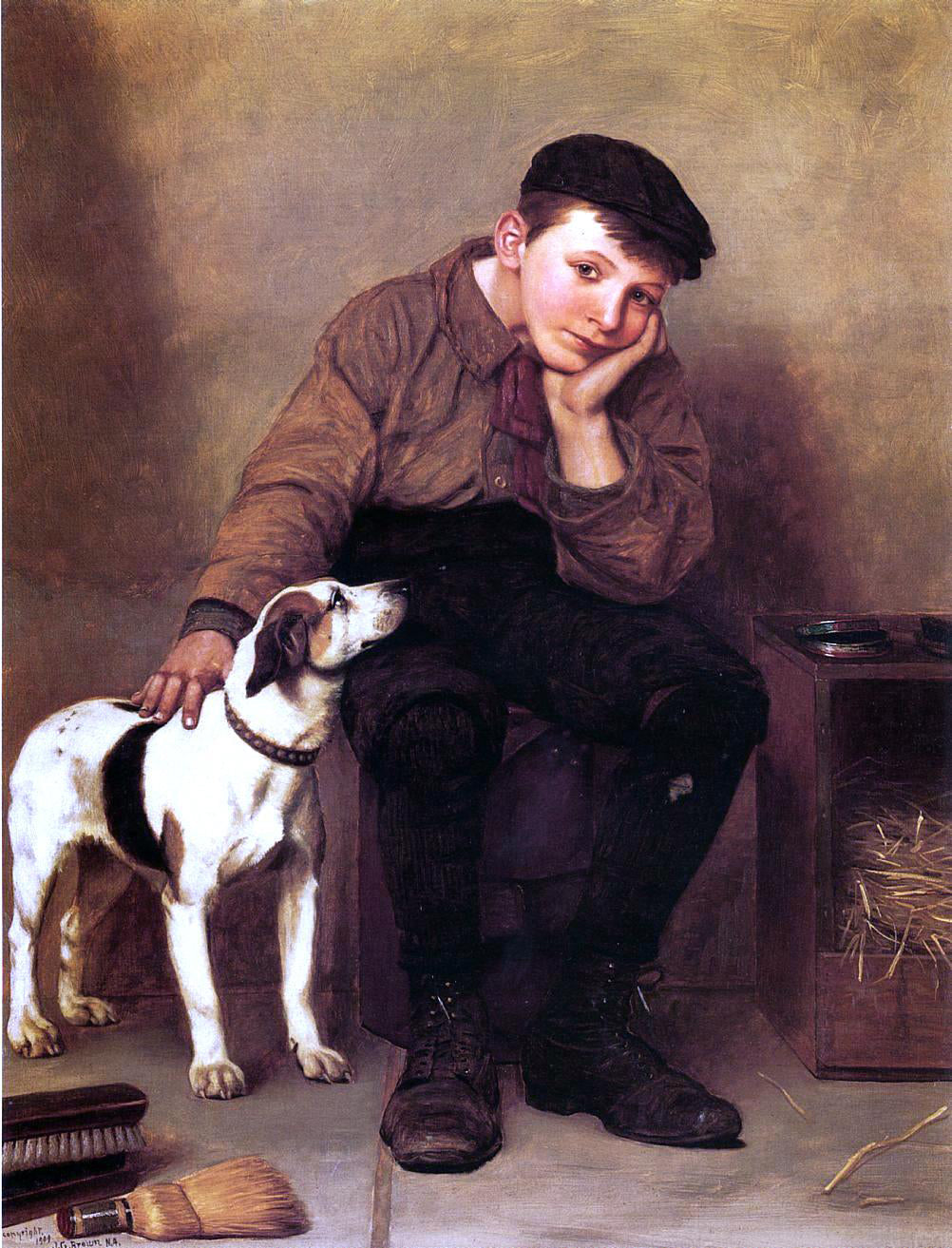 John George Brown Sympathy - Canvas Print